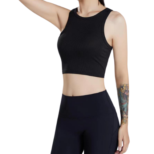 Sweat-absorbent and breathable stretch sports vest for women