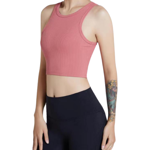 Sweat-absorbent and breathable stretch sports vest for women