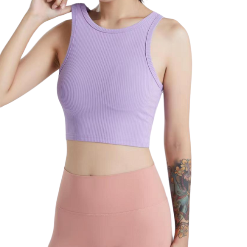 Sweat-absorbent and breathable stretch sports vest for women