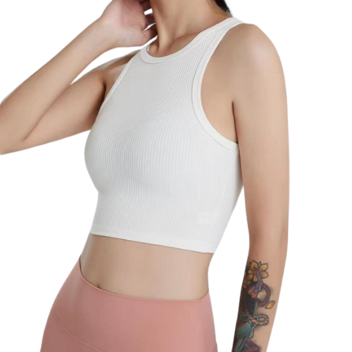 Sweat-absorbent and breathable stretch sports vest for women