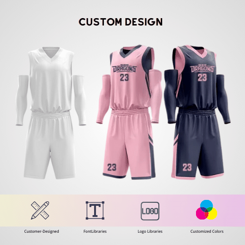 High-Quality Customizable Men's Reversible Basketball Uniform Set