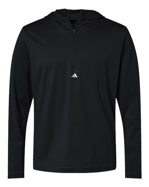 Adidas - Lightweight Performance Quarter-Zip Hooded Pullover - A596