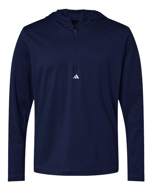 Adidas - Lightweight Performance Quarter-Zip Hooded Pullover - A596