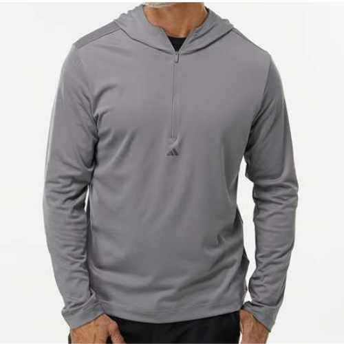 Adidas - Lightweight Performance Quarter-Zip Hooded Pullover - A596