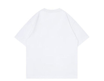 High Street Loose Shoulder Round Neck Short Sleeve T-Shirt 250g