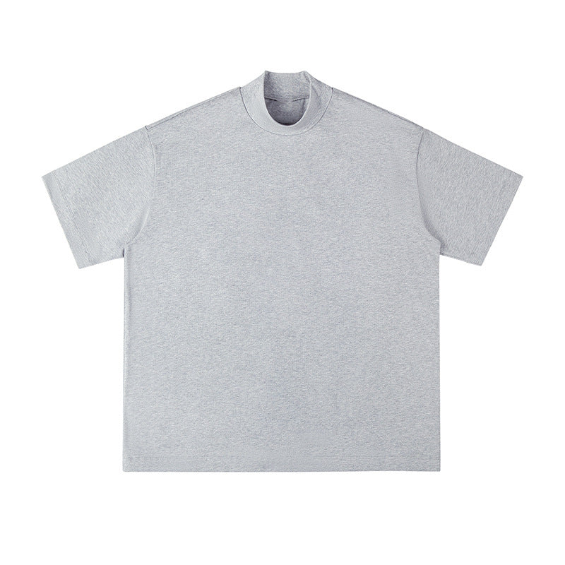 Double Yarn Pure Cotton Wide Washed Short-Sleeved T-Shirt 320g