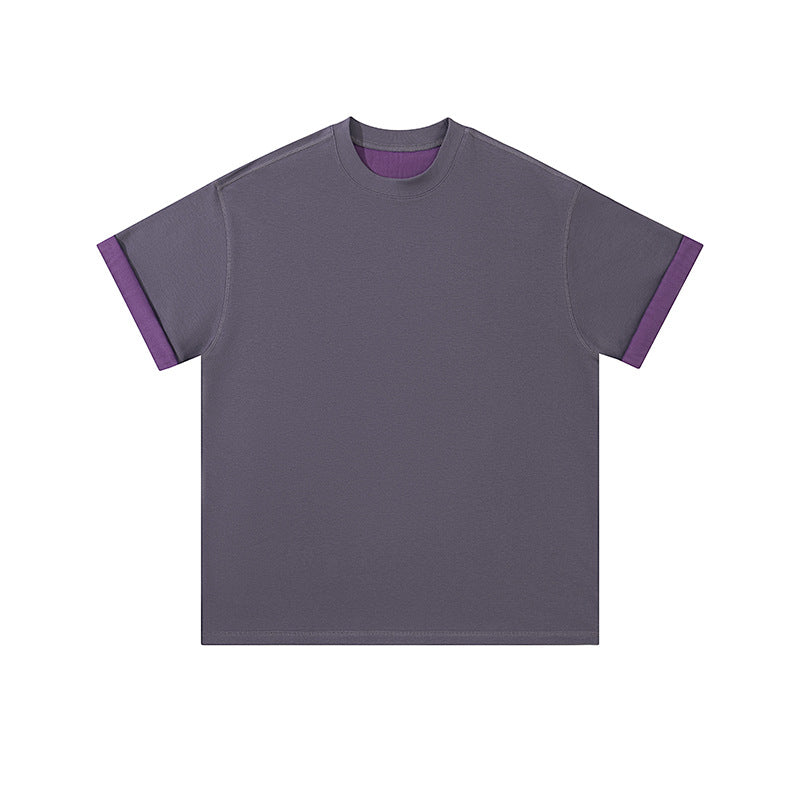Double-Sided Wear Two-Color Short-Sleeved Vest T-Shirt -280g