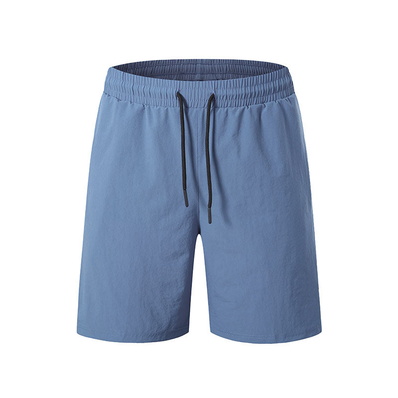 Solid Color Twisted Nylon Four-Way Stretch Sports Shorts (European Size)