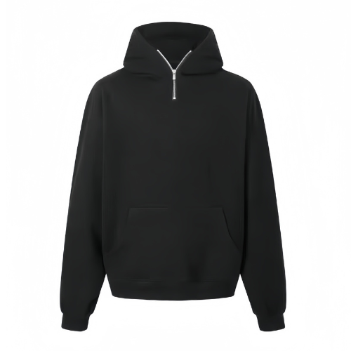 680g Half-Zip Thickened Hooded Sweatshirt