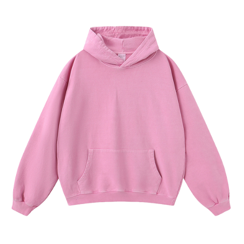 Heavy Salt Water Washed Distressed Pullover Hooded Sweatshirt-420g