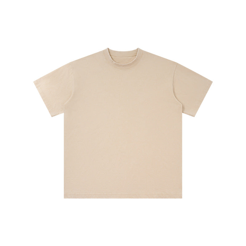Washed Fried Snowflake Round Collar Vintage Tees -230g