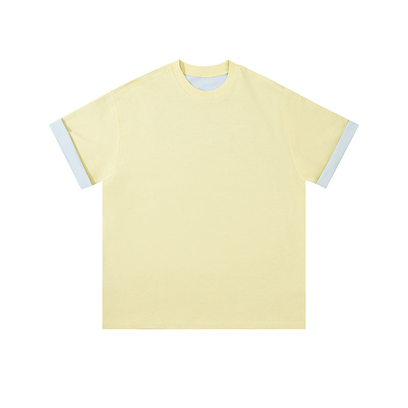 Double-Sided Wear Two-Color Short-Sleeved Vest T-Shirt -280g