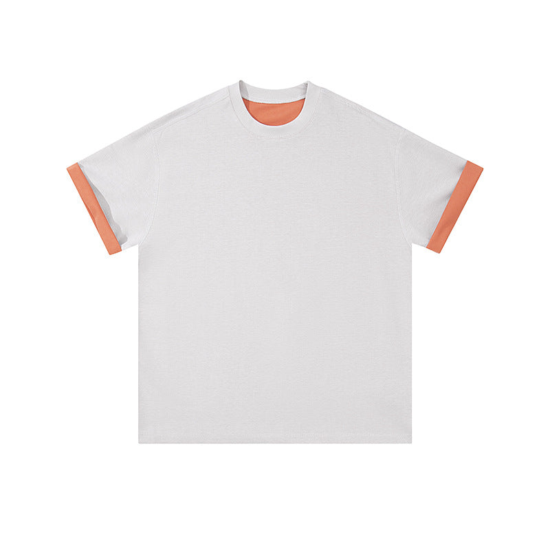 Double-Sided Wear Two-Color Short-Sleeved Vest T-Shirt -280g