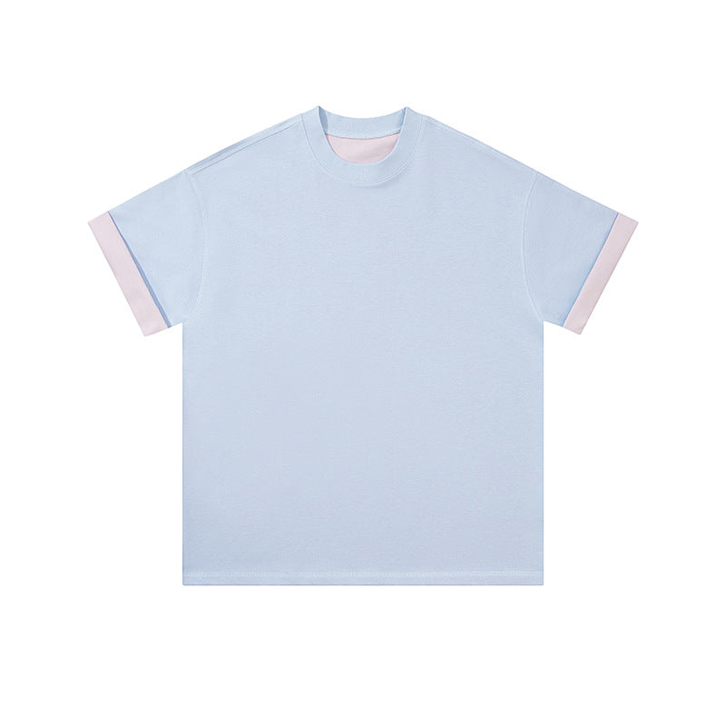 Double-Sided Wear Two-Color Short-Sleeved Vest T-Shirt -280g