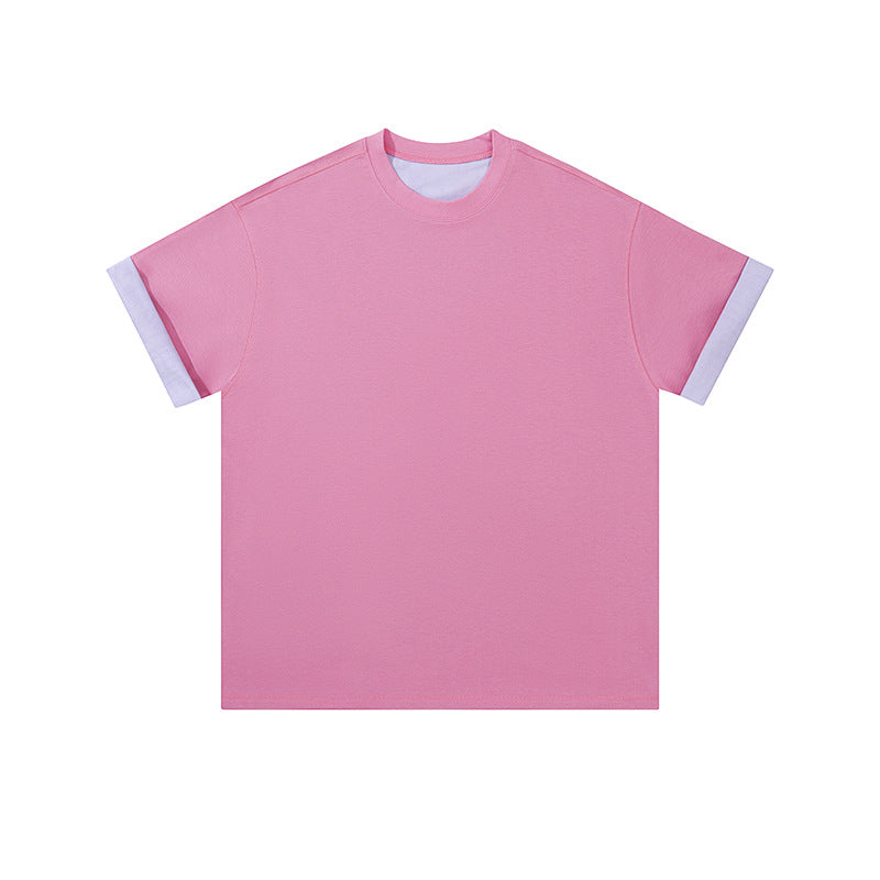 Double-Sided Wear Two-Color Short-Sleeved Vest T-Shirt -280g