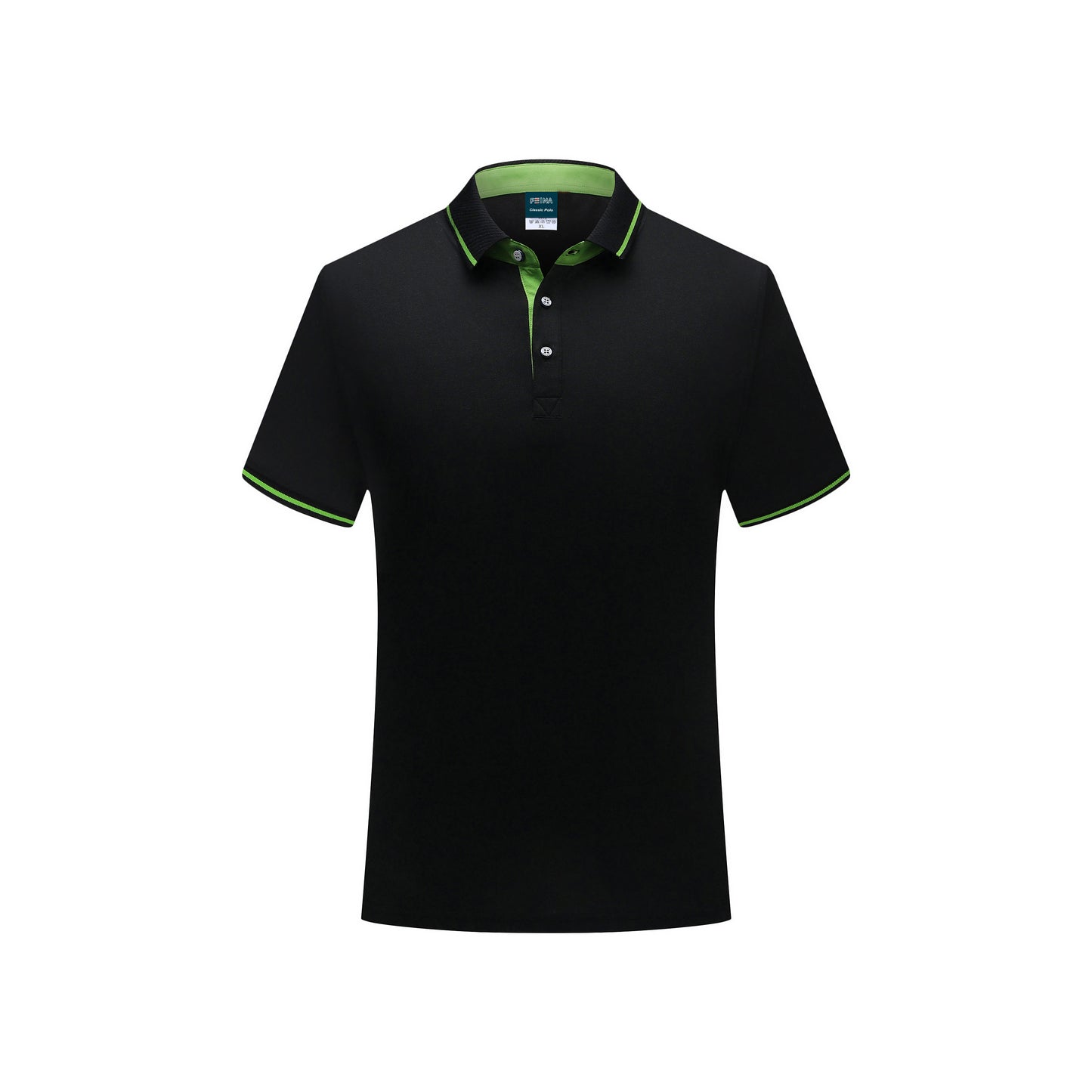 Feina [*1978FN] PINEAPPLE COLOR COLLAR SHORT-SLEEVED POLO SHIRT
