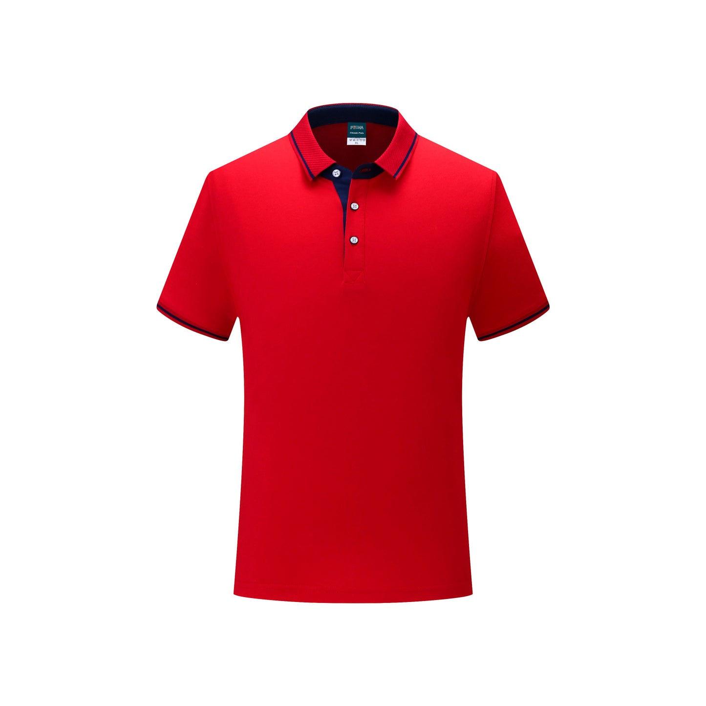 Feina [*1978FN] PINEAPPLE COLOR COLLAR SHORT-SLEEVED POLO SHIRT