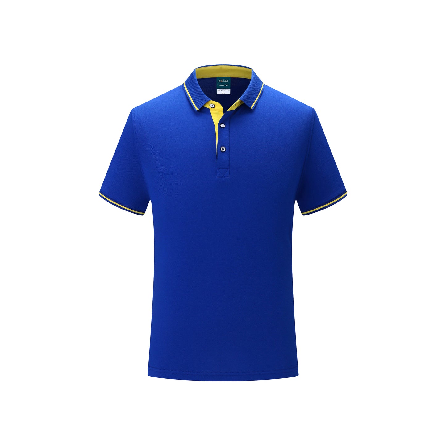 Feina [*1978FN] PINEAPPLE COLOR COLLAR SHORT-SLEEVED POLO SHIRT