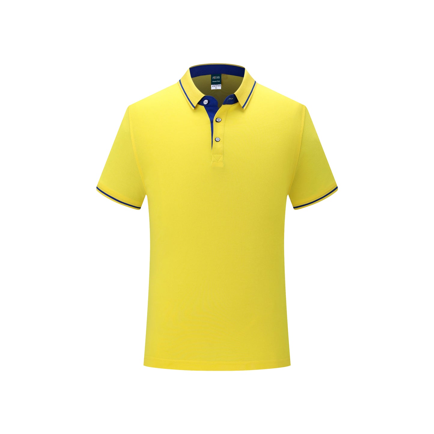 Feina [*1978FN] PINEAPPLE COLOR COLLAR SHORT-SLEEVED POLO SHIRT