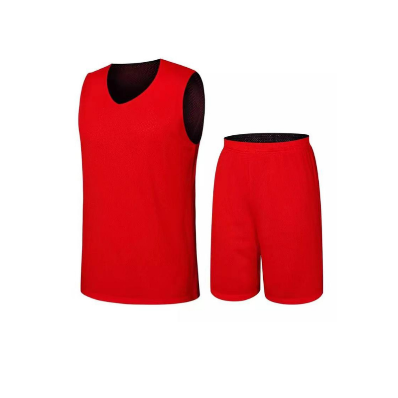 Sweat-absorbent breathable reversible basketball jersey for men