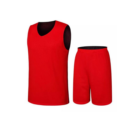 Sweat-absorbent breathable reversible basketball jersey for men