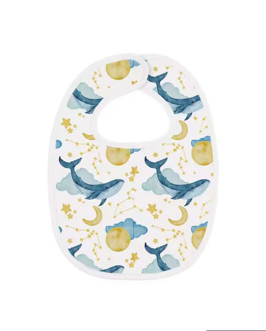 mecilla [**8AW3706] CUSTOMIZED PRINTED ORGANIC COTTON BABY BIBS