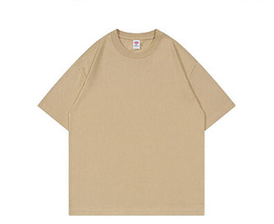 High Street Loose Shoulder Round Neck Short Sleeve T-Shirt 250g