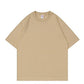 Smell Neckline Pure Cotton Off-Shoulder Loose Round Neck T-Shirt 230g