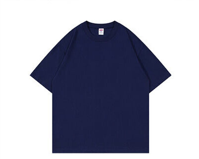 High Street Loose Shoulder Round Neck Short Sleeve T-Shirt 250g