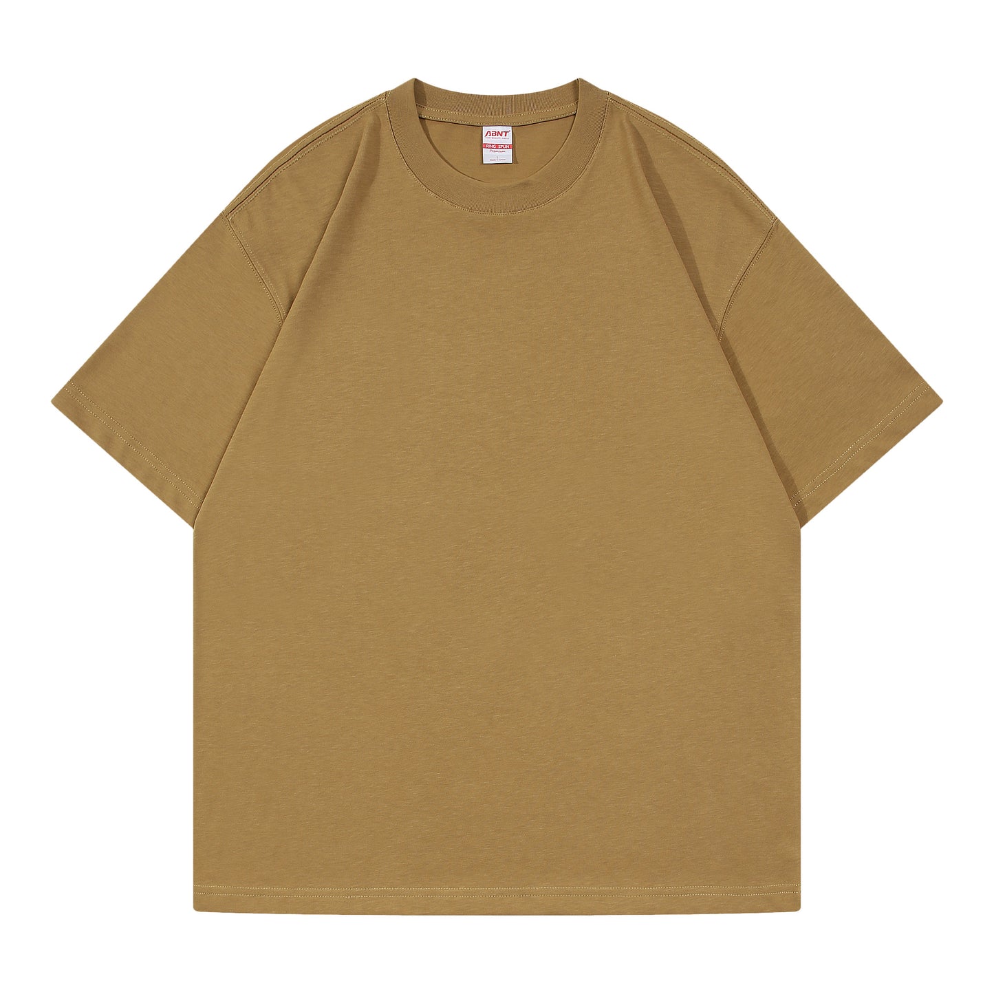 Round Neck Loose and Thick Off-Shoulder T-Shirt 270g