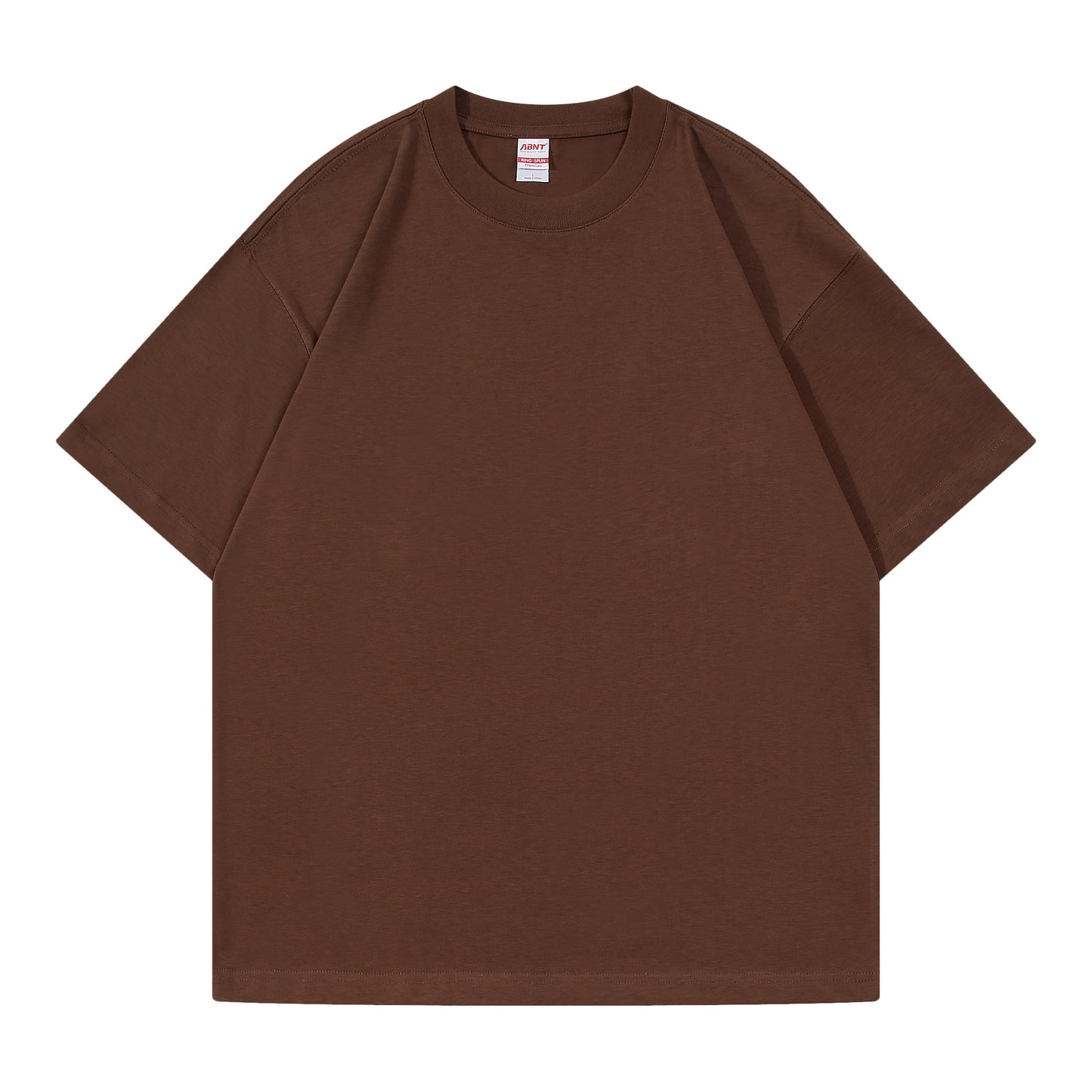 Round Neck Loose and Thick Off-Shoulder T-Shirt 270g
