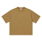 DROPPED SHOULDER THREE-NEEDLE HEAVY COTTON ROUND NECK LOOS T-SHIRT 270g