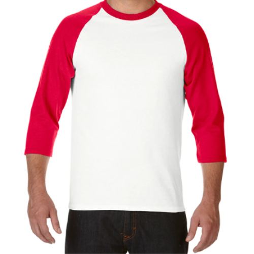 mecilla [*76700] PREMIUM COTTON RAGLAN RING SPUN T-SHIRT (THREE-QUARTER SLEEVE))