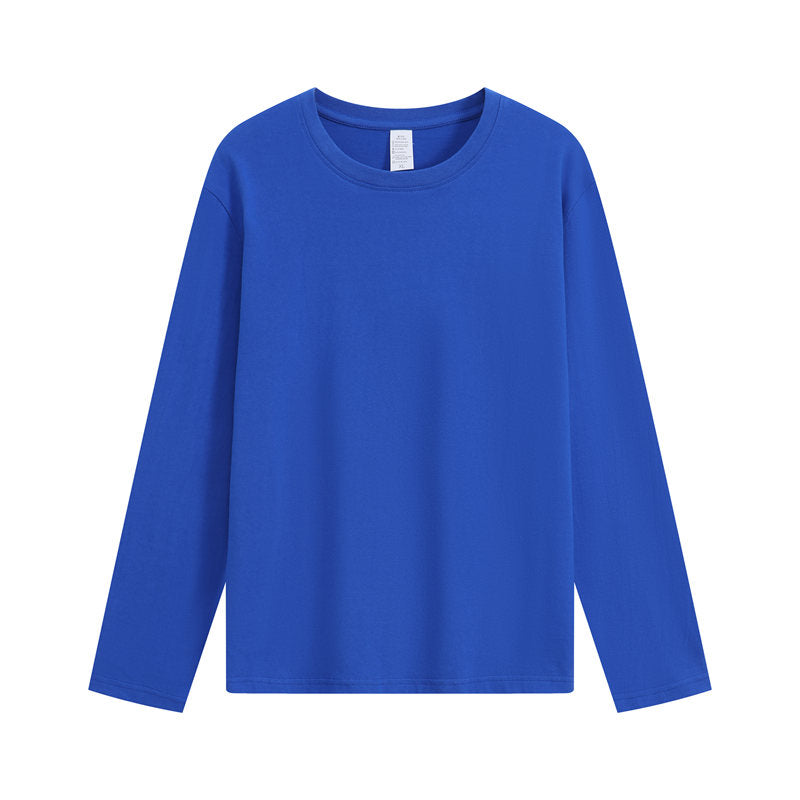 Pure cotton round neck long-sleeved T-shirt 200g