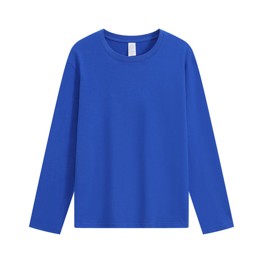 Pure cotton round neck long-sleeved T-shirt 200g