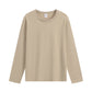 Pure cotton round neck long-sleeved T-shirt 200g