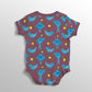 mecilla [*8AW3705] CUSTOMIZED PRINTED LONG SLEEVE ORGANIC COTTON BABY ROMPERS