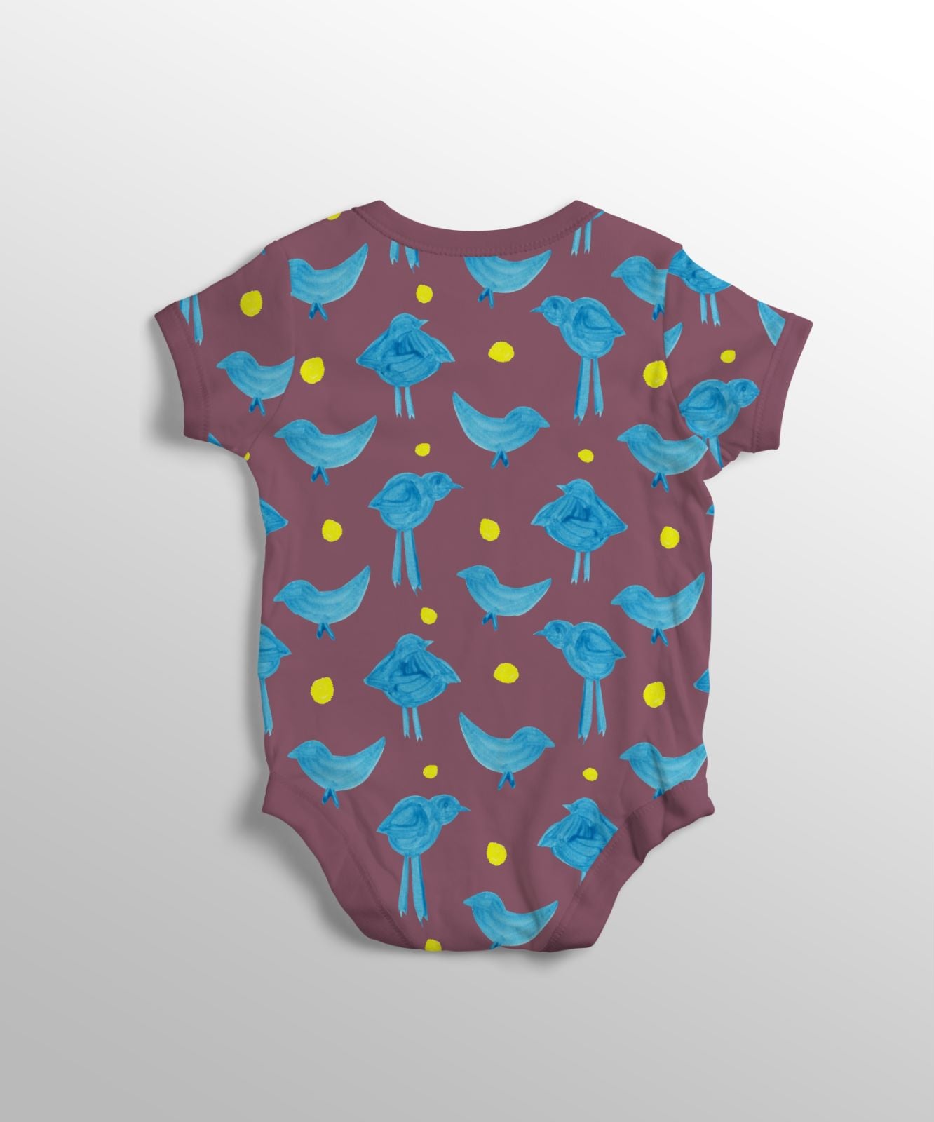 mecilla [*8AW3705] CUSTOMIZED PRINTED LONG SLEEVE ORGANIC COTTON BABY ROMPERS
