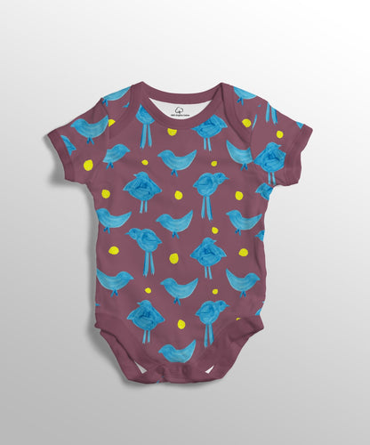 mecilla [*8AW3705] CUSTOMIZED PRINTED LONG SLEEVE ORGANIC COTTON BABY ROMPERS