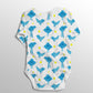 mecilla [*8AW3704] CUSTOMIZED PRINTED SHORT SLEEVE ORGANIC COTTON BABY ROMPE       RS