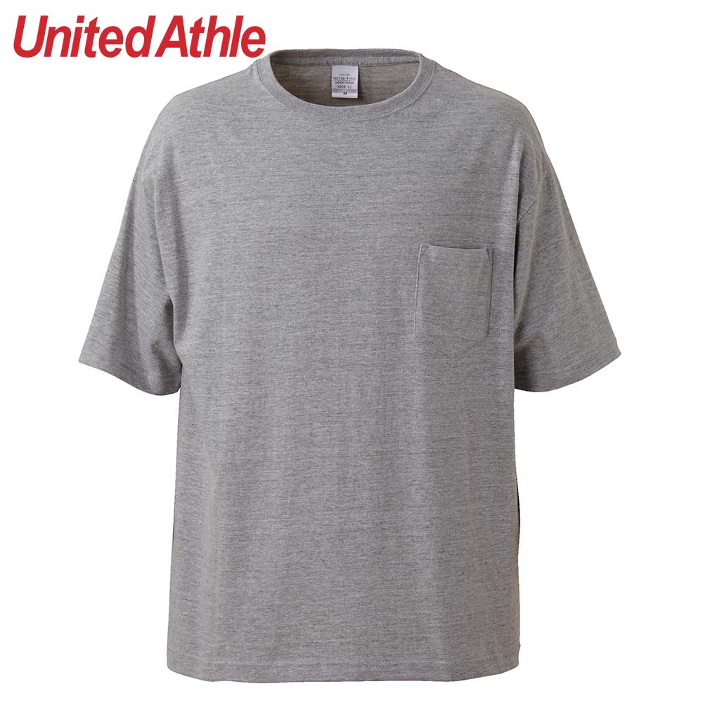 United Athle [5008-01] Adult Cotton Oversized Pocket T-shirt / 成人Oversized有袋棉T恤