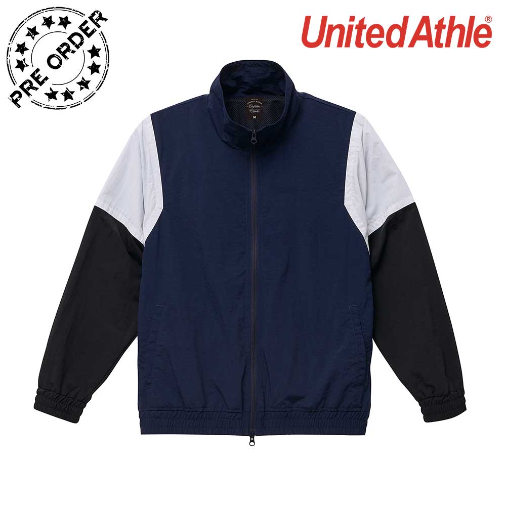 United Athle [7210-01] Nylon Waterproof Jacket with Mesh Lining / 尼龍運動企領風褸(有內裹)