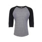 Next Level Apparel [NL6051] Unisex Tri-Blend 3/4 Raglan / 中性三合一面料3/4插肩袖T恤